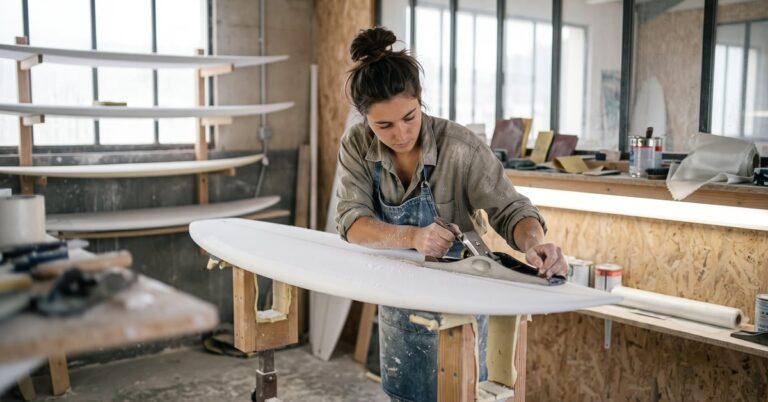 Dessiner une planche de surf : croquis détaillé avec formes, traits et couleurs vives