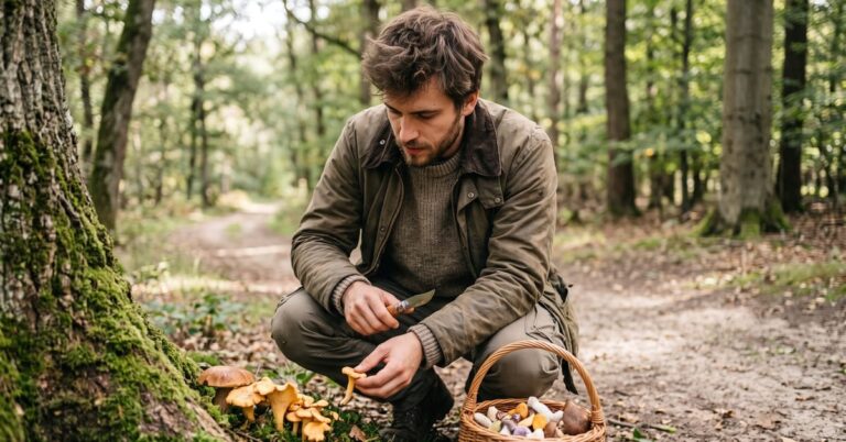 Copain des bois : deux amis se promenant ensemble en forêt, expression française illustrée